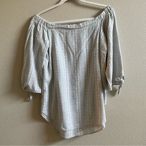💛Final Touch blouse gray and white, large